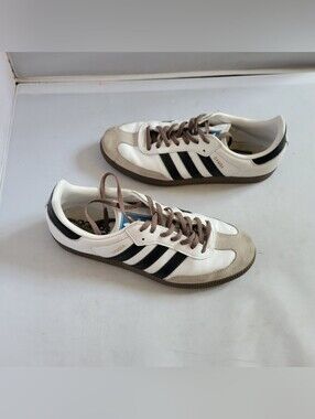 Adidas Originals Samba OG Trainers Men's US Size 8.5 White/Black Sneakers B75806